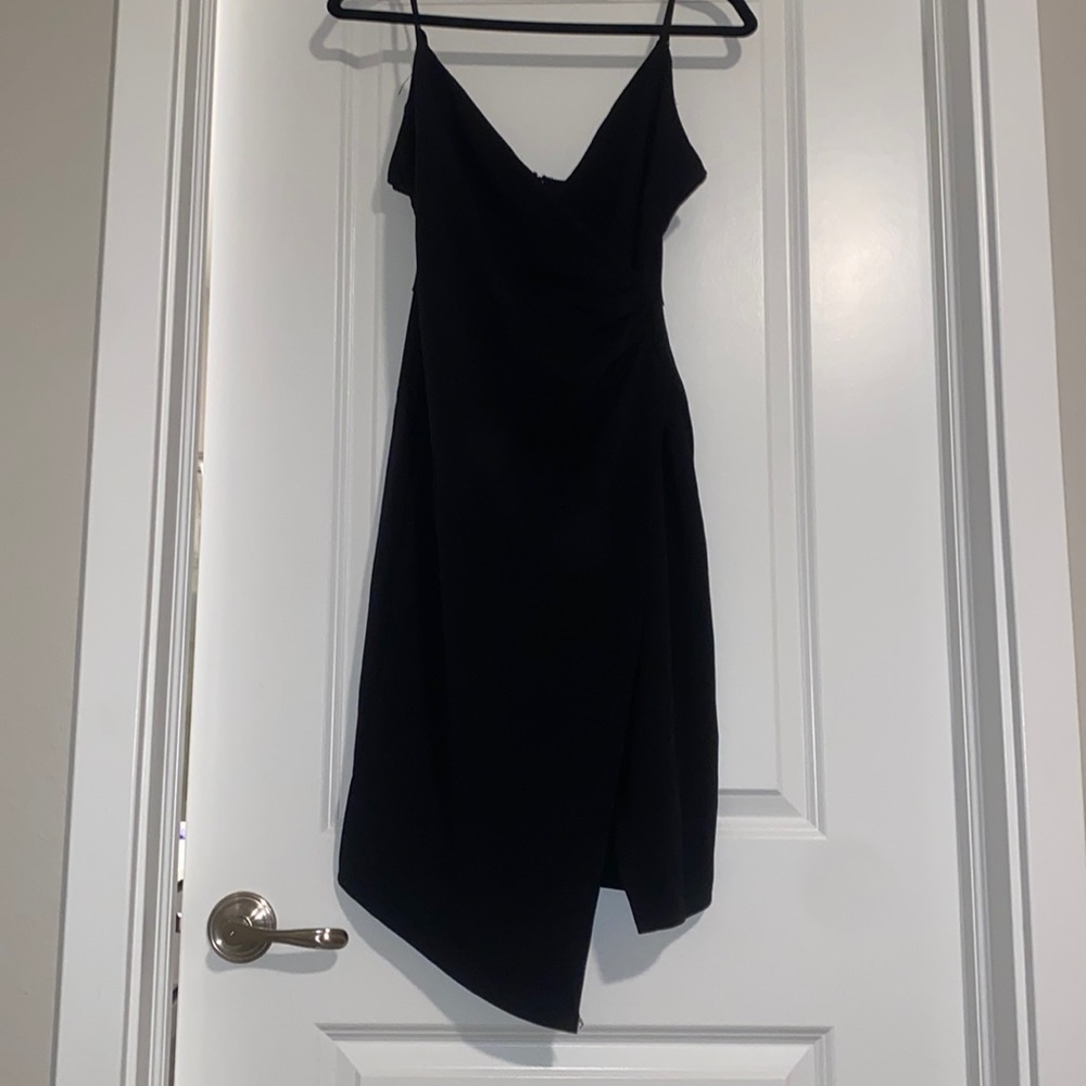 T.J.maxx black Dee Elly black asymmetrical mini dress